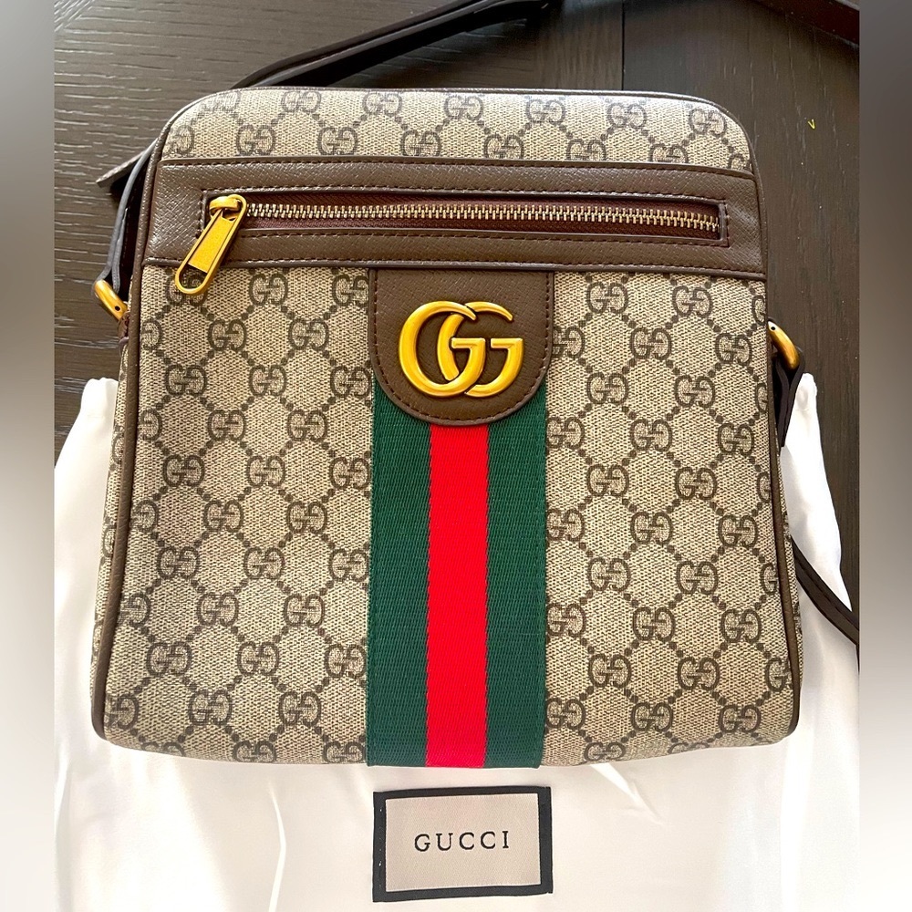 GUCCI OPHIDIA GG SMALL MESSENGER BAG